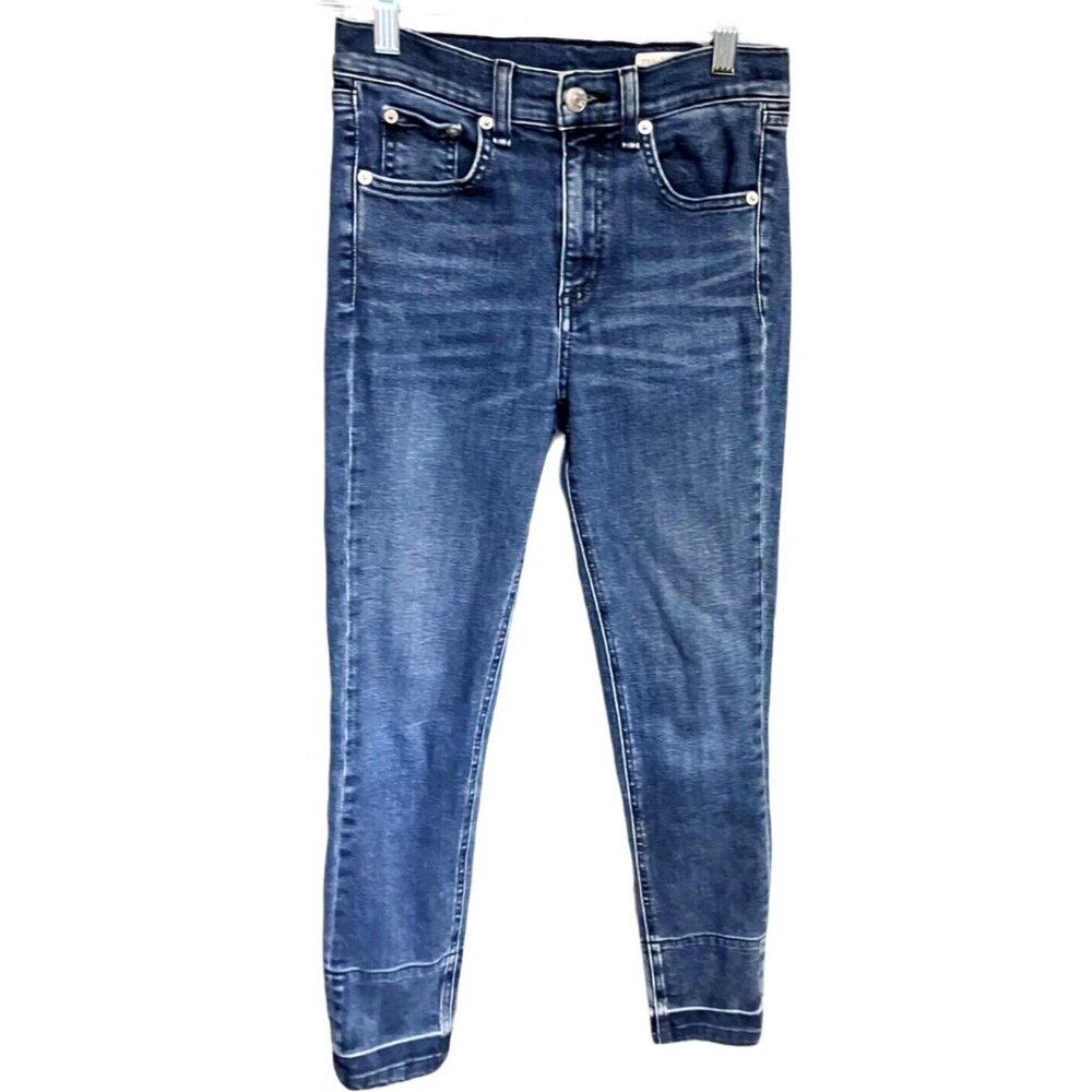 Rag &‎ Bone Jeans Size 24 Womens Skinny Ankle  High RiseCotton Denim Blue